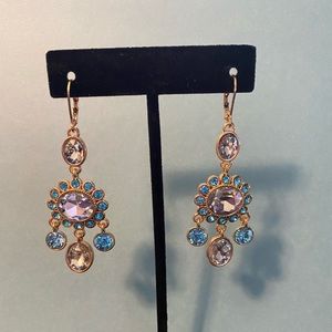 Monet Aqua dangle earrings